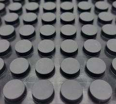 1/2″ Wide Round Rubber Stick on Feet 3/16″ Thick 3M Adhesive Backed Sheet of 24