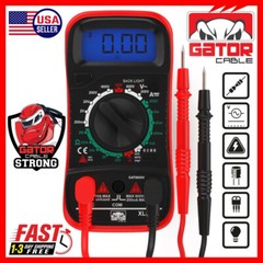 Digital Multimeter AC DC Voltmeter Ammeter Ohmmeter Volt Tester Meter 9V Power