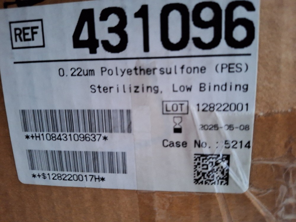 CORNING 431096 0.22 µm 250mL Vacuum Filter System, Polyethersulfone PES openCASE