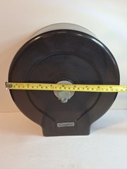Complete Jumbo Commercial Toilet Paper Dispenser Wall Mount ABS Black 11-inch