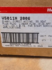 HONEYWELL V5011N2006 1/2″ 2-WAY, DIRECT ACTING GLIBE VALVE *NEW* WE*SHIP*TODAY*