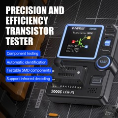 FNIRSI LCR-P1 Transistor Tester Diode Triode MOSFET NPN PNP SMD LCR ESR Meter…