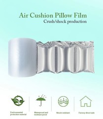 Air Cushion Pillow Bag Film For Air Pillow Inflator Machine Roll, 5cm Core 20µm