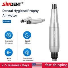 360° Swivel Dental Hygiene Prophy Handpiece Air Motor 4 Hole 4:1 Nose Cone
