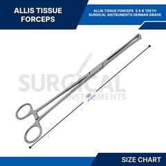 Set Of 2 Pcs Allis Tissue Forceps Clamps 5×6 Teeth 7″+10″ Surgical German Grade