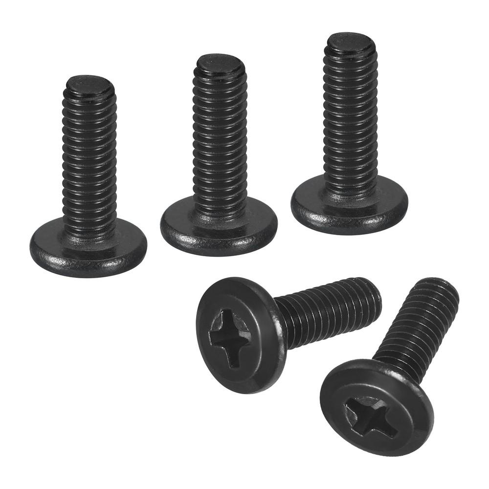 50Pcs M4-0.7 x 12mm Flat Round Head Machine Screws Phillips Drive Fastener