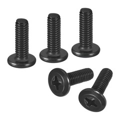 50Pcs M4-0.7 x 12mm Flat Round Head Machine Screws Phillips Drive Fastener