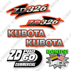 Fits Kubota ZD326 Decal Kit Mower – 7 YEAR OUTDOOR 3M VINYL!