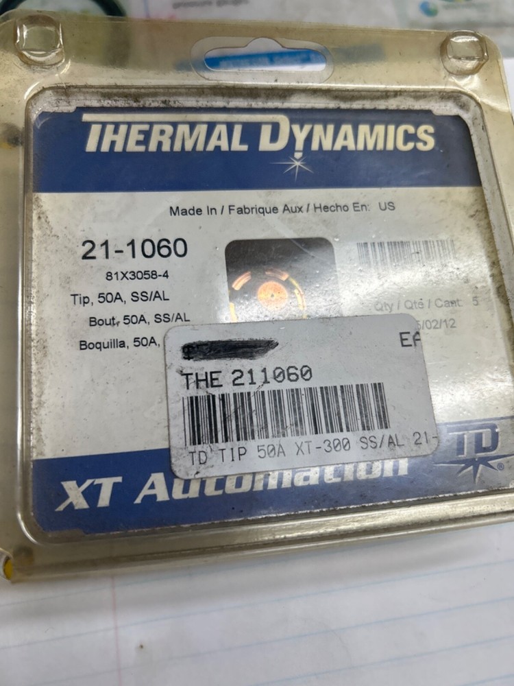 Thermal Dynamics 21-1060 Tip 50A Ss/Al 5 pack