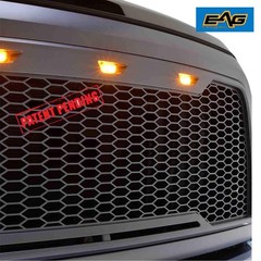 ABS Upper Honeycomb Grille Charcoal Gray Amber LED 10-12 Ram 2500 3500 HD