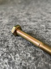 Lot Of 85 1/4-20 x 2″ Hex Head Screw Zinc Yellow-Chromate Plated Grade 8 Steel