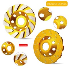 4 Inch Diamond Grinding Cup Wheel – Turbo Segments for Fast Material Removal