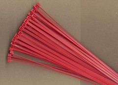 100 8″ Inch Long 40# Pound RED Nylon Cable Zip Ties Ty Wraps MADE IN THE USA