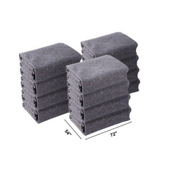 KFFKFF 72 x 54 Recycled Cotton Moving Blankets (12-Pack)