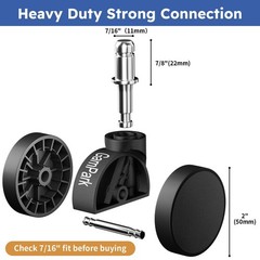 Set of 5 ,2 Inch Office Chair Wheels, Solid Plastic Casters Wheels Replacement..