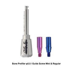 Dental Implant ET Bone Profiler 5.5 & Guide Screws Mini Regular Hiossen OSSTEM