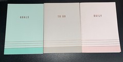 3 Hallmark Organizational Notebooks Daily / Goals/ To Do New 5×7 40 Pages Each