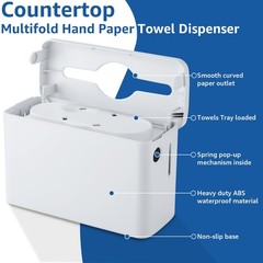 Paper Towel Dispenser Countertop, Multifold Trifold Paper Towel Holder, Hand Tow
