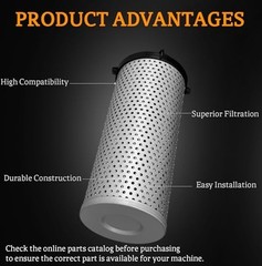 Hydraulic Oil Filter with 2 O-Rings for Bobcat T450 S510 S530 T590 T595