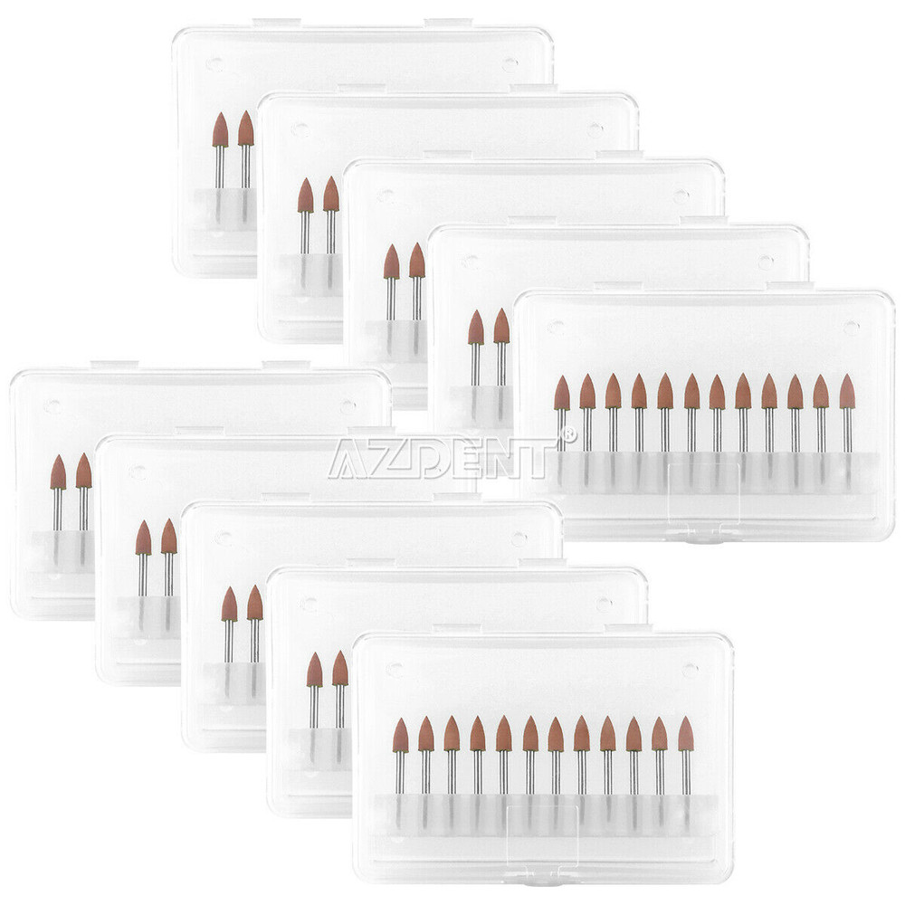 12pcs/kit Dental 0413 Brownie Polishers Friction Grip FG Burs Mini Points 1.6mm