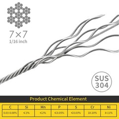 Corrosion Resistant 328FT Stainless Steel Cable for Hanging Plants and Lights