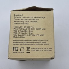 Foldable South Africa Travel Plug Adapter, Type M Power Adapter White