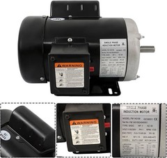 1HP Electric Motor 1725RPM Farm Duty Single Phase 115/230V 56 Frame CW/CCW