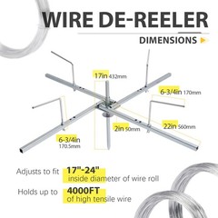 Spinning Jenny Fence Wire De-Reeler For Both High Tensile Other Fence Systems