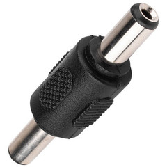 5-Pack 2.1mm x 5.5mm Male to Male DC Barrel Power Coupler Plug Adapter