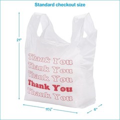 Durable HDPE Thank You Bags 100-count – Standard Size for Convenience & Quality