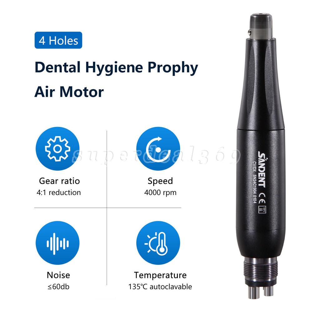 Dental 4:1 Hygiene Prophy Handpiece 360°Swivel Air Motor 4Hole SANDENT/yabang ty