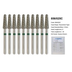 Diamond Burs Dental Zirconia Cutter Diamond Bur FG Football Round End Taper Pear