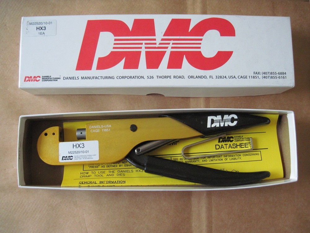 Daniels DMC HX3 Open Frame Hand Crimper Tool, Military M22520/10-01