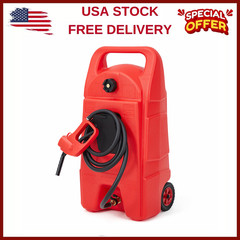 ⭐Upgraded 15Gallon Gas Tank,Portable Leak-Proof Gas Container w/Pump & 10FT Hose