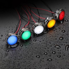 Metal Indicator Light LED Waterproof Small Line Power Signal Light AC/DC 3V-220V