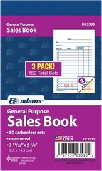 **Adams General Purpose Sales Book, Carbonless, (Pack Of 10) (DC3510)** The book