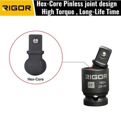 RIGOR 11601 3pc Universal Joint Socket adapter Set – 1/4″, 3/8″, 1/2″ Driv