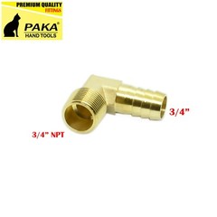 3/4″ HOSE BARB ELBOW X 3/4 MALE NPT Brass Pipe Fitting Thread Gas Fuel Water
