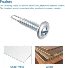 Modified Truss Head #10 x 4″ Self-Drilling K-Lath Tek Screws 3pt (2000)