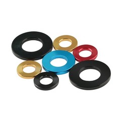 100PCS Aluminium Anodised M4 M5 M6 M8 Metric Colourful Flat Washer Spacer Gasket