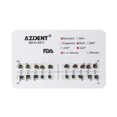 10 Packs Dental Orthodontic Standard/ Min Brackets Roth/MBT/Edgewise With Hooks