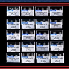 10pcs AZDENT Dental FG Diamond Burs Drill Kit FG 1.6mm for High Speed Handpiece