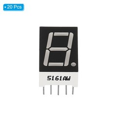 20Pcs Common Cathode 7Segment 10Pin 1Bit 3.3V 0.56″ LED Display White