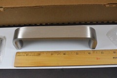 4″ X 16″ Commercial Door Pull Handle with Stainless Steel Plate NOS