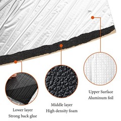 8 PCS Car Sound Deadening Mat, 197 mil 8.7 sqft Aluminum Foil Finish Heat Ins…
