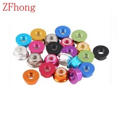 2-10PCS Aluminum Flange Nylon Lock Nuts M2-M8 for RC Model Parts Colorful
