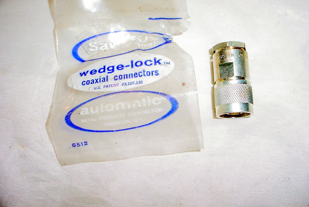 NOS Automatic Wedge-lock Type N (M) Connector 94375 RF 301 N1800D