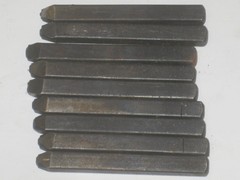 Young Bros Stamp Works 1/8 inch Steel Set 9 Figure Number Character MADE IN USA