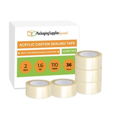 Packing Tape 36 Rolls 2″ x 110 Yards (330′ ft) Box Carton Sealing Clear 1.6 Mil