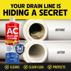 AC Drain Line Cleaner – Fast Acting Plant-Based Formula, Multi-Use HVAC…